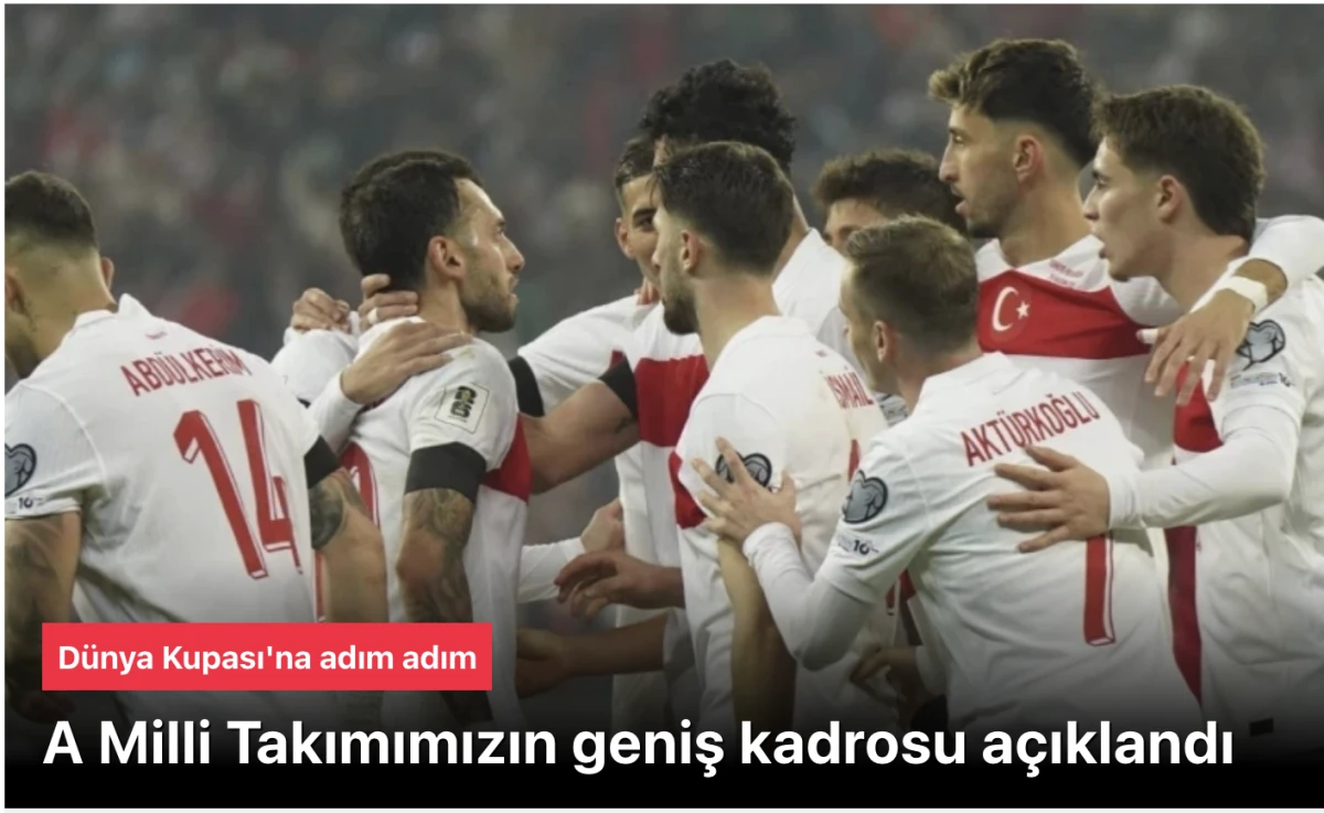 Milli Takımımızın, D&uuml;nya Kupası geniş kadrosu a&ccedil;ıklandı!