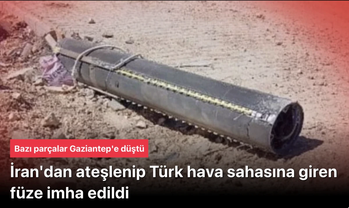 MSB duyurdu: İran'dan ateşlenen f&uuml;ze imha edildi