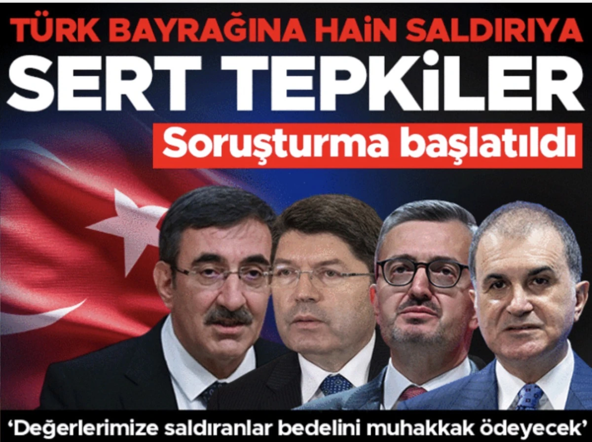 Nusaybin&rsquo;de T&uuml;rk bayrağına hain saldırıya sert tepkiler