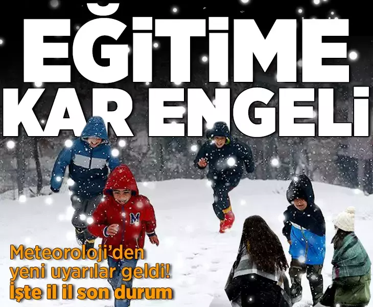 Okullar tatil! Eğitime ara, kar yağışı nedeniyle tatil