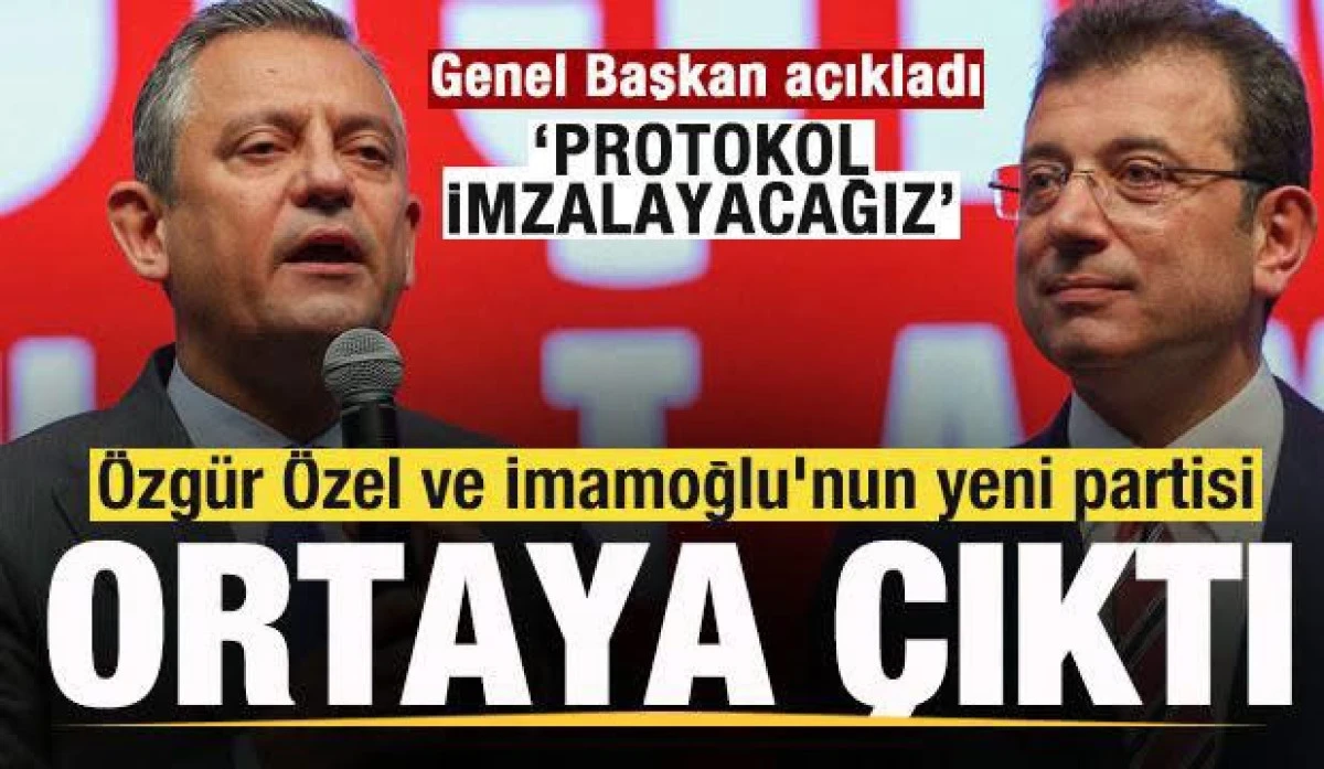 &Ouml;zg&uuml;r &Ouml;zel ve İmamoğlu'nun yeni partisi ortaya &ccedil;ıktı! Genel Başkan: Protokol imzalayacağız