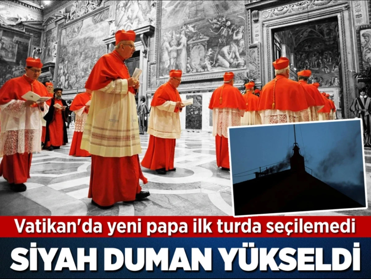 Papa kim? Vatikan'da yeni papa ilk turda seçilemedi! Siyah duman çıktı
