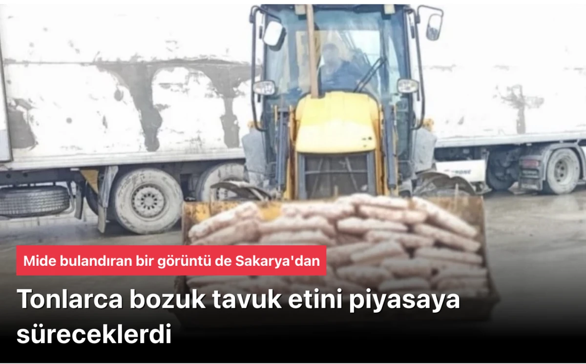 Sakarya'da 32 ton son t&uuml;ketim tarihi ge&ccedil;miş tavuk eti ele ge&ccedil;irildi