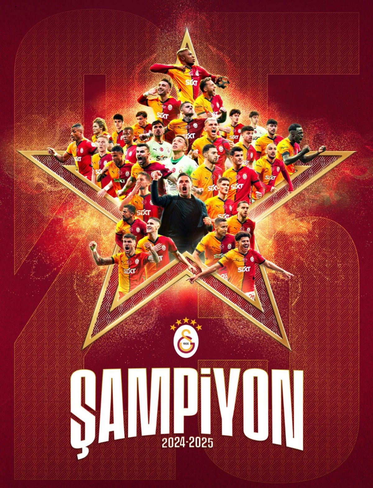 ŞAMPİYON Galatasaray 5. yıldızı takan ilk kulüp oldu