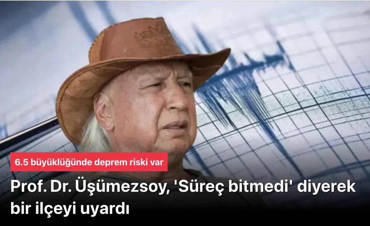 Şener &Uuml;ş&uuml;mezsoy: S&uuml;re&ccedil; bitmedi, 6.5 b&uuml;y&uuml;kl&uuml;ğ&uuml;nde deprem riski var