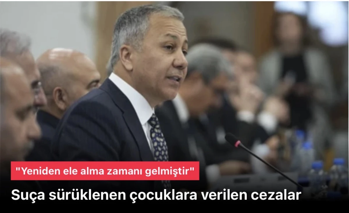 Suça sürüklenen çocuklar! Yerlikaya'da suça sürüklenen çocuklara verilen cezalar hakkında açıklama