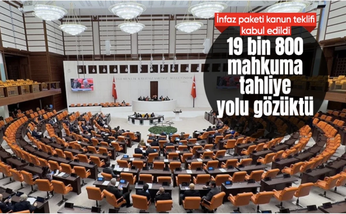 TBMM'de infaz paketi kabul edildi! 19 bin 800 mahkuma tahliye yolu gözüktü