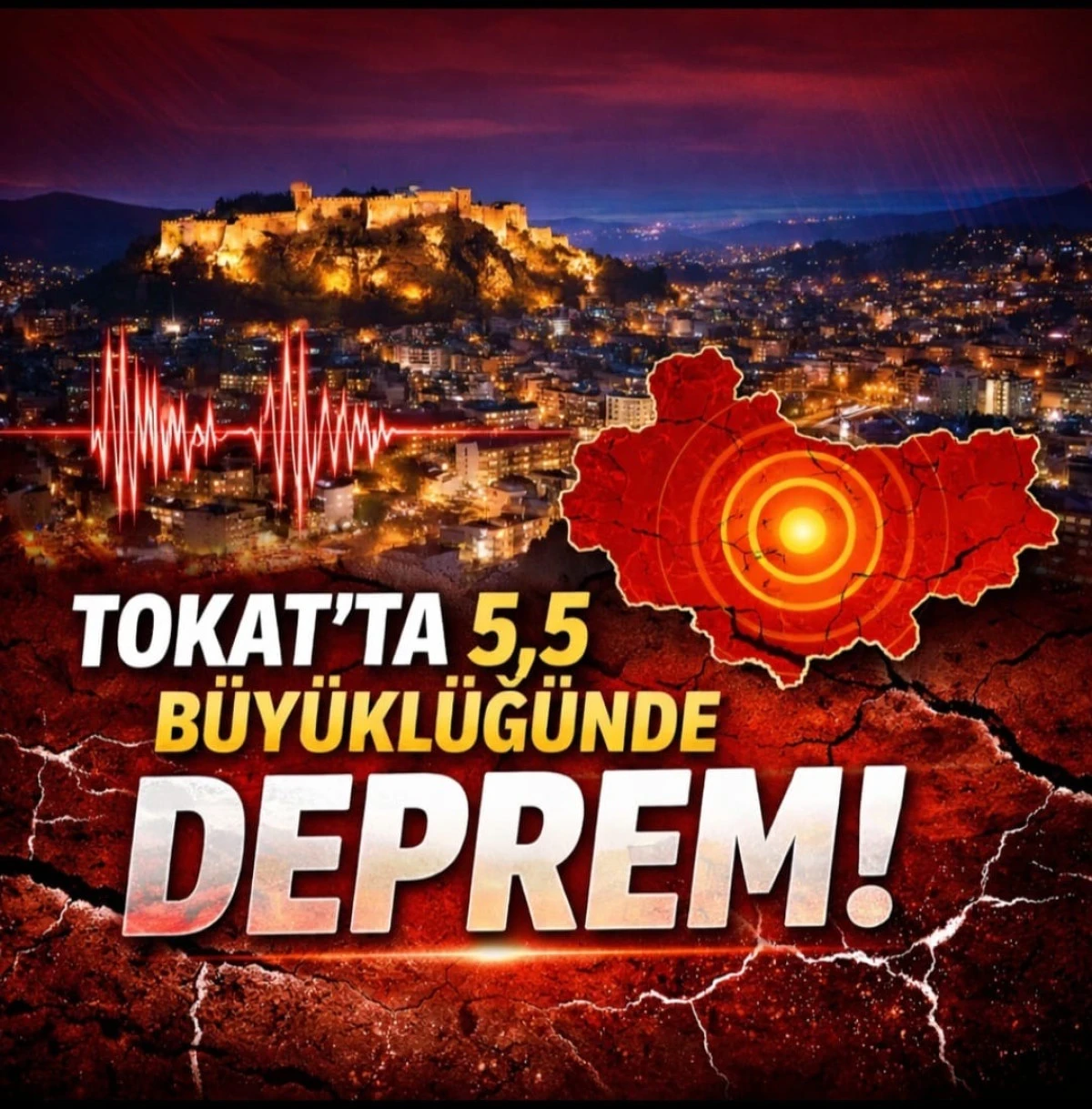 Tokat Niksar&rsquo;da Geceyi Sarsan Deprem