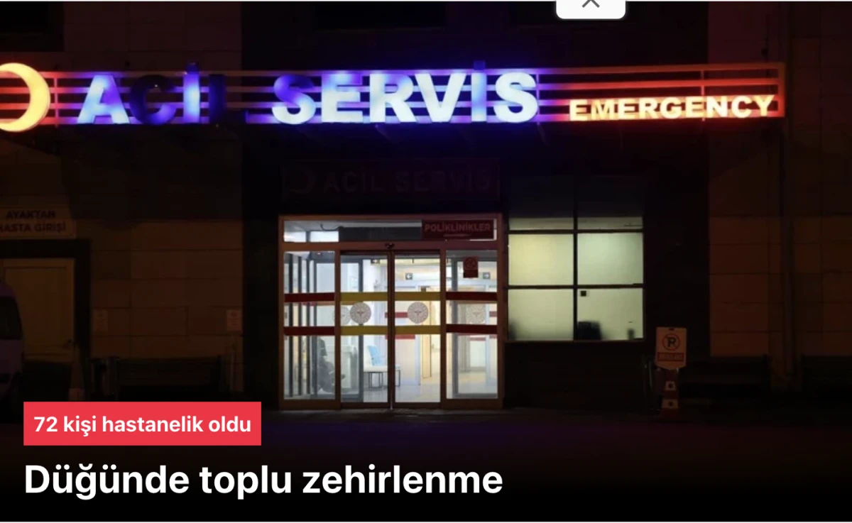 Trabzon ve Zonguldak'ta Düğünlerde Toplu Gıda Zehirlenmesi: 100'e Yakın Kişi Hastanelik Oldu