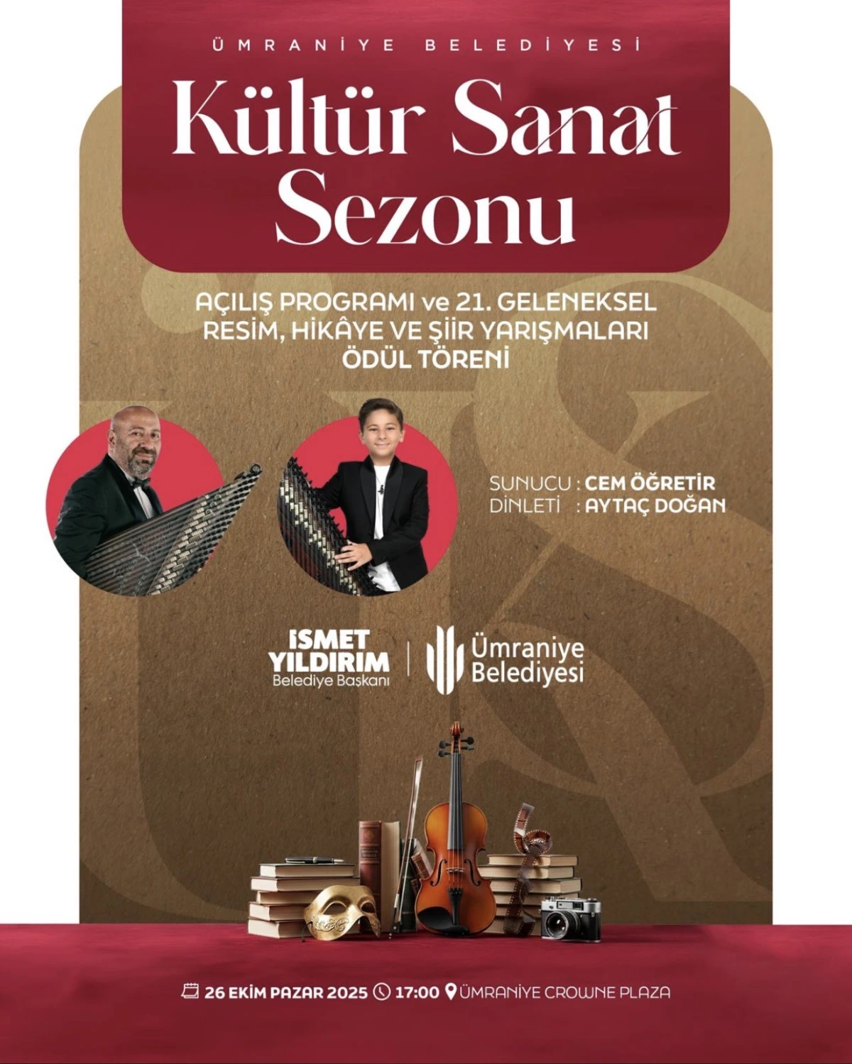 Ümraniye Belediyesi 2025 Kültür Sanat Sezonu Açılışı: 21. Geleneksel Resim, Hikâye ve Şiir Yarışmaları Ödül Töreni Heyecanı