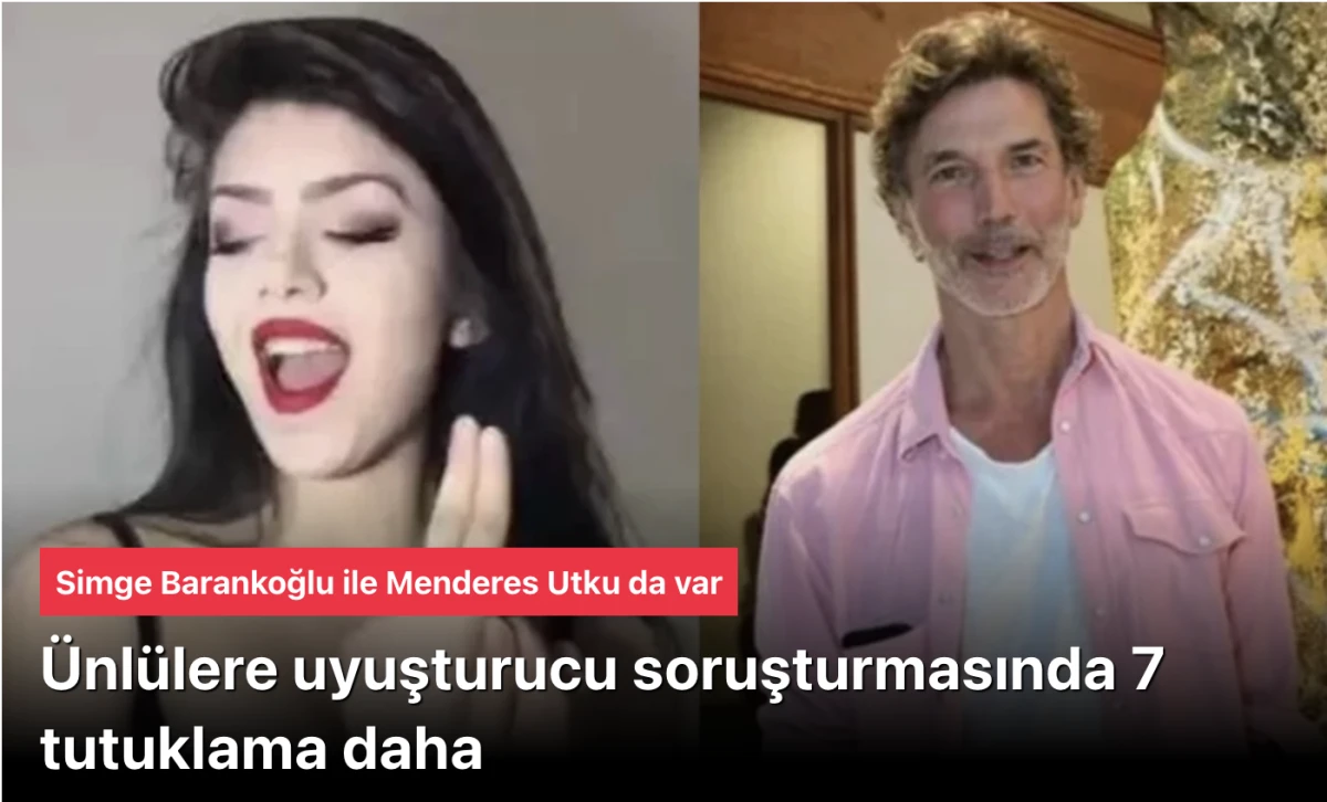 &Uuml;nl&uuml;lere Uyuşturucu ve Fuhuş Soruşturması: 7 Kişi Tutuklandı! Simge Barankoğlu, Menderes Utku ve Taha &Ouml;zer Cezaevinde!