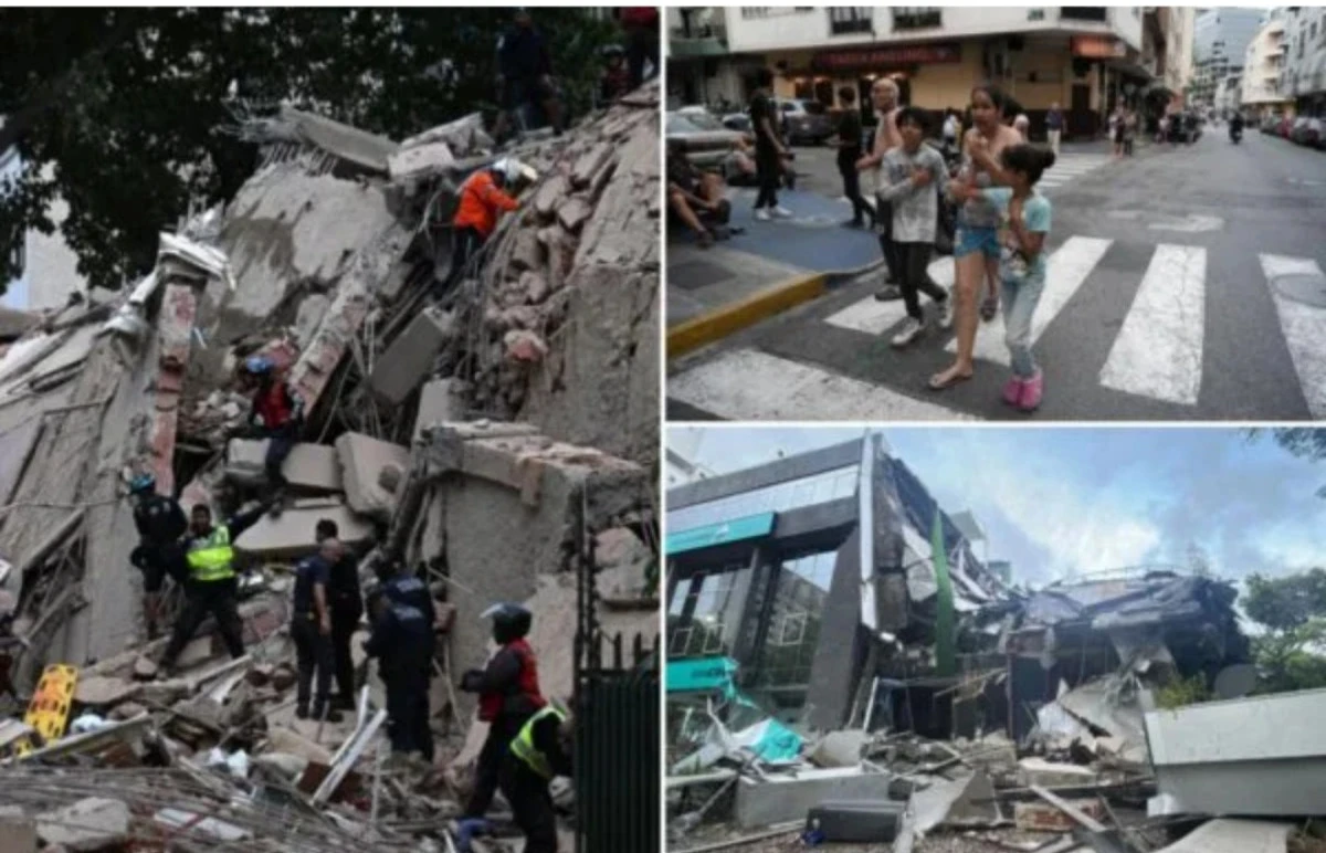 Venezuela'da Peş Peşe İki G&uuml;&ccedil;l&uuml; Deprem Caracas'ta Binalar Yıkıldı
