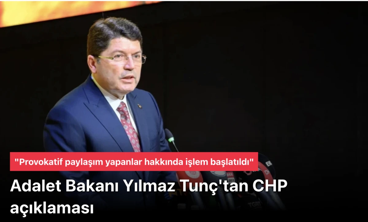 Yılmaz Tunç CHP açıklaması yaptı: 