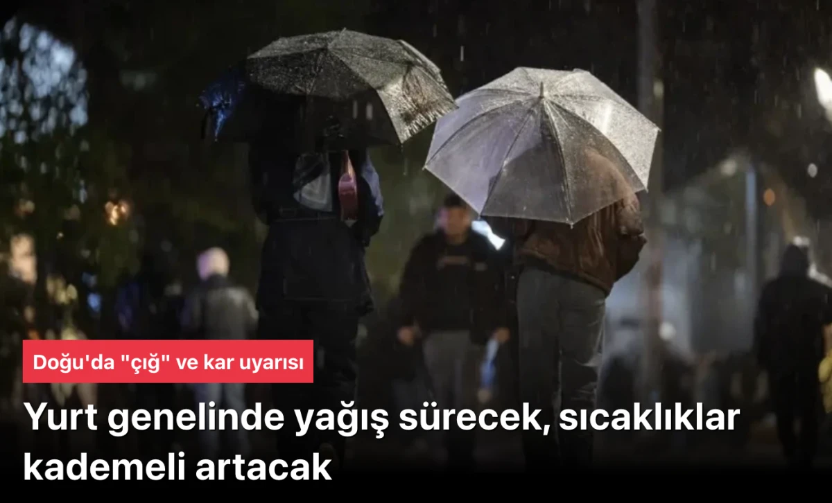 Yurt Genelinde Yağışlar Hafta Boyunca S&uuml;recek: Sıcaklıklar Kademeli Artıyor &ndash; İşte İl İl Hava Durumu Tahminleri (25-31 Mart 2026)